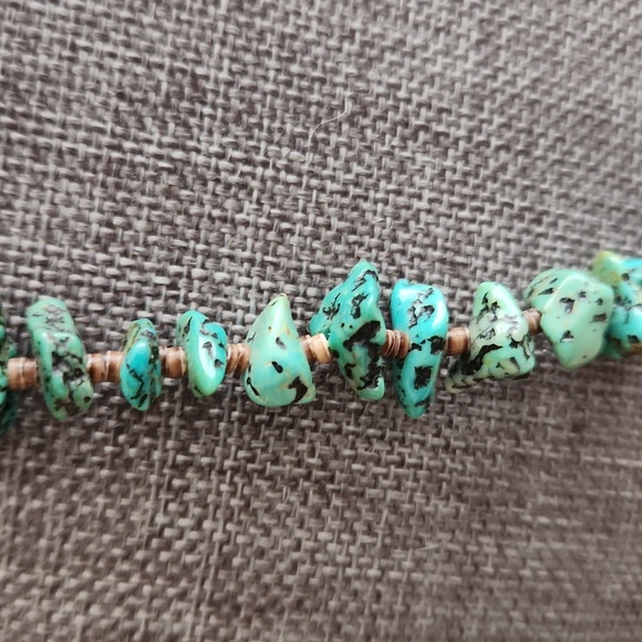 Native American Santo Domingo Chunky Turquoise & Heishi Vintage Necklace  💙🤎 - Picture 15 of 15